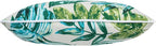 Water Resistant Outdoor Lumbar Pillows for Patio Furniture,12x20 Inch Decorative Pillows Set of 2 with Insert,Hidden Zipper Headrests for Sofa Couch Chair(Palm Leaf)