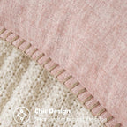 MIULEE Pack of 2 Couch Throw Pillow Covers 18x18 Inch Pink Valentine Farmhouse Decorative Pillow Covers with Stitched Edge Soft Chenille Solid Dyed Spring Pillow Covers for Sofa Bed Living Room