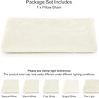 PHF Super Soft Velvet Zippered Body Pillowcase, No Insert, 1 Pack Luxury Cozy Warm Pillow Sham Cover with Zipper, 20"X 54" Long Cozy Fuzzy Flannel Pillow Case, Cream