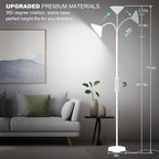 LED Floor Lamp, 18W Floor Lamp with Remote & Touch Control, 2700K-6500K Adjustable Eye Caring Standing Light for Living Room, Bedroom, Office