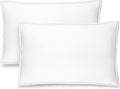 Bare Home Standard Pillow Sham Covers - Set of 2 - Premium 1800 Ultra-Soft Microfiber - Double Brushed - Stain & Fade Resistant - Bed Pillow Shams - Pillows Not Included (Set of 2, Cream)