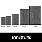GORILLA GRIP Traffic Guard Door Mat, Heavy Duty Welcome Mats, Commercial Office Space Doormat, Waterproof, Fade Resistant, Strong Rubber Backing, Low Profile, Shoe and Boot Scraper, 29x17, Light Gray