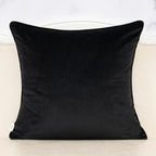 Alerfa Black Floral Throw Pillow Cover 20 x 20 Inch Cut Velvet Sqaure Luxury Decorative Pillow Cover for Couch Living Room Bedroom