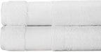 BIOWEAVES 100% Organic Cotton 700 GSM Plush Bath Towels 30" x 58" GOTS Certified - White, Pack of 2