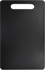 Fotouzy Plastic Utility Cutting Board with Handles, Food Safe PP Material, BPA Free, Dishwasher Safe, Thick Chopping Board, Large Size, Easy Grip Handle, for Kitchen (Black)