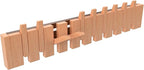 Wall Mounted Piano Key Hanger | Flip Style Hook | Entrance Wall Art Hook, Made of Oak Wood (3 Times Painted, 4 Times Polished) (Beech, 10Hooks)