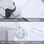 3-in-1 Quadrate Dispensers for The Shower,Shower soap Dispenser,Conditioner Dispenser, Shampoo Dispenser,No Drilled Wall Mounted Distributor,Hotel,Bathroom,Home (Triple, Colorless)