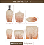 6-Piece Bathroom Accessories Set – Soap Dispenser, Toothbrush Holder, Tumbler, Soap Dish, Cotton Swab Jar & Toilet Brush – Modern Bathroom Decor Set (Carruthers)