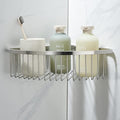 Corner Shower Caddy Organizer, SUS304 Stainless Steel Heavy Duty Rust-Proof Shelf Organizer, Wall Mounted Storage Rack for Bathroom, Kitchen, Brushed Nickel