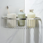 Corner Shower Caddy Organizer, SUS304 Stainless Steel Heavy Duty Rust-Proof Shelf Organizer, Wall Mounted Storage Rack for Bathroom, Kitchen, Brushed Nickel