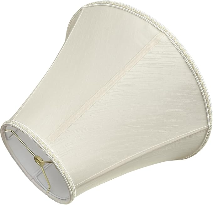 Tootoo Star Brown Large Drum Lamp Shade for Chandeliers Floor Light and Table Lamp,12x16x11" Spider,Fabric Natural Linen Hand Crafted (Beige)