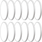 Modern 28W 3200lm LED Flush Mount Ceiling Light, 12in Slim 5000K Daylight Light for Basement, Kitchen, Living Room, Office, Garage (12 Pack - White)
