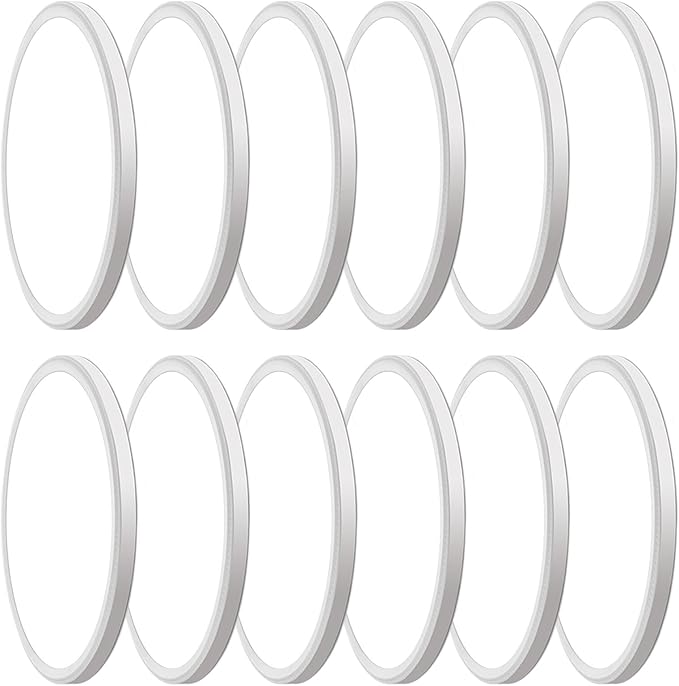 Modern 28W 3200lm LED Flush Mount Ceiling Light, 12in Slim 5000K Daylight Light for Basement, Kitchen, Living Room, Office, Garage (12 Pack - White)