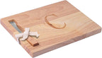 Miicol Wood Charcuterie Board, Monogram Cheese Board 10 Inch, Personalized Initial Cutting Board with Spreader, Unique Housewarming Gift, Ideal for Kitchen, Home, Letter C