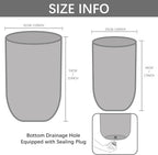 17.3 & 20.8 inch high Concrete Flower pots Set of 2, The planters for Outdoor Plants with Drainage Hole, Modern Family Outdoor Decor Plant pots, Indoor Plant pots for Home Decor.