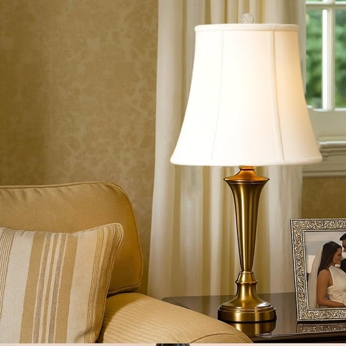 Royal Designs Modified Bell Lamp Shade - White - 9 x 14 x 10.5