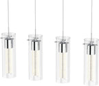 Alice 4-Light Chandelier Pendant Ceiling Light, Integrated Led and Bubble Glass, for Kitchen Island, Hallway, Entryway, Passway, Dining Room, Bedroom, Balcony Living Room