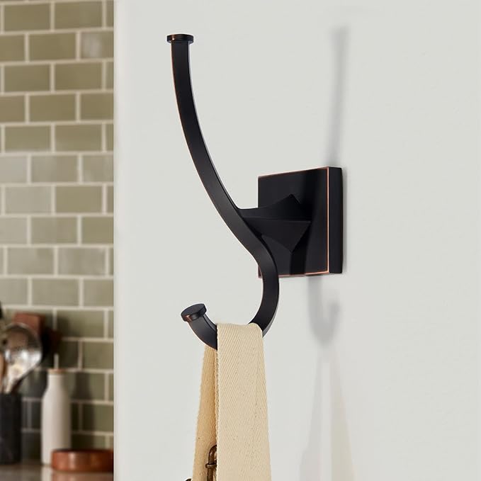 TUNNY 2 Pack Vintage Coat Hooks-Oil-Rubbed Bronze Wall Hooks Towel Hooks Towel Robe Hooks,for Entry Shoe Cabinet, Wardrobe Bathroom Bedroom Furniture Hardware