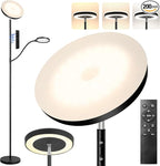LED Floor Lamp, 36W/3000LM Super Bright Modern Tall Standing Lamp, 3 Color Temperatures Torchiere Sky Lamp with Dimmable Reading Light, Remote & Touch Control for Living Room, Bedroom, Office
