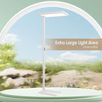 4000K LED Floor Lamp for Office, 76.6'' Full Spectrum Dimmable 100W 10400LM Natural Daylight Eye-Caring Free Standing Lamp for Reading Room Office Study Room Nursery Piano (100W)