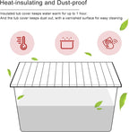 Bathtub Tray, Foldable Anti-dust Bathtub Cover Bath Insulation Cover, PVC Shutter Bath Lid Fit Most Tubs, Can Store Wine Glass, Books, Tablets, Cellphones
