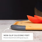 Elihome Essential Series 4-in1 Cutting Board Set for Kitchen, Dishwasher Safe, Non-slip Feet, Juice Groove, BPA Free, Reversible, 4 pieces Cutting Board Set