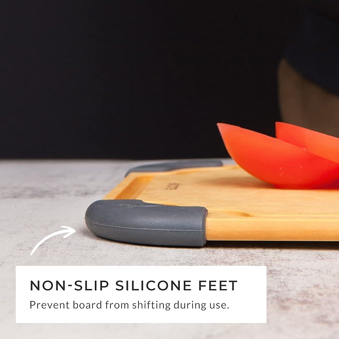 Elihome Essential Series 3-in-1 Cutting Board Set, Knife Friendly, Dishwasher Safe, Juice Groove, Reversible, Non-Porous, Eco-Friendly, Set of 3
