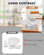24 Pcs Dinner Plates Set- Picnic & Camping- Unbreakable & Reusable- Includes 4 x 9in, 4 x 8in Plates, 4 x 6in Bowls, 4 Cups, 4 Stainless Steel Forks and Spoons- Kitchen, Dorm, Office
