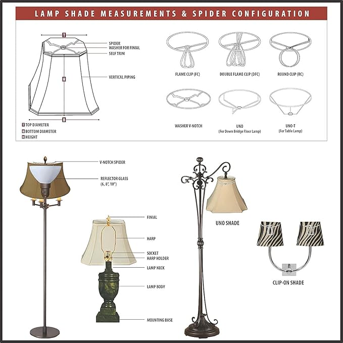 Royal Designs, Inc. HB-610-12WH-2 Shallow Drum Hardback Lamp Shade, 11 x 12 x 8.5, White, 2-Pack