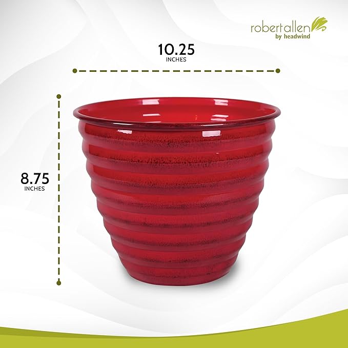 Headwind Robert Allen Ironstone Decorative Planter Avondale Classic Collection, Autumn Blaze, 10-Inch