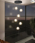 6-Lights Modern Crystal Chandelier for Entrance LED Pendant Light for Kitchen Island Foyer Living Room Bedroom Staircase 3000K