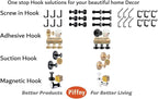 Robe & Towel Hook, 6 Pack Heavy Duty Stainless Steel Outdoor Wall Hooks for Hanging Towel, Coat, Backpack, Keys, etc (Modern Industrial)