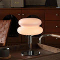 Mushroom Lamp for Bedroom,Mid Century Modern Lamp for Nightstand, Dimmable Retro Egg Tart Bedside Small Lamps,Unique Home Mushroom Decor Aesthetic Cute Table Lamps for Living Room (Pink)