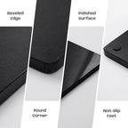 Granite Cutting Board 12x16 Inch, Marble Slab Pastry Board With Non-Slip Feet For Baking, Cheese, Charcuterie, Chocolate