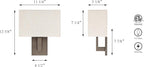 XiNBEi Lighting Bedside Wall Lamp, Single Wall Sconce Lighting with Fabric Shade Dark Bronze Reading Wall Mounted Light for Bedroom Living Room XB-W1289-DB