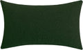 Jeneoo Hunter Green Decorative Long Lumbar Thick Throw Pillow Covers Fine Textured Boucle Couch Cushion Cases for Sofa Decor, Set of 1, 14 x 36 Inch