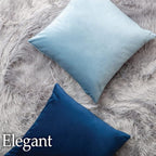 lalaLOOM Velvet Throw Pillow Covers, Set of 2, Soft Accent Cases for Pillows, Decorative Square Home Decor, Silky Machine Washable Pillowcases for Sofa, Couch, Bedroom, Living Room, 16x16, Brown