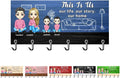 Personalized This is Us Family Key Holder Custom Name Portrait Wall Mounted Key Hanger for Entryway Hallway Home Decor Organizer Hanger Birthday Wedding Housewarming Gifts for Family Couple
