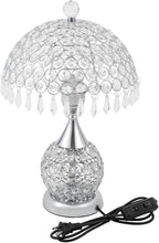 Eapmic Table Lamp,Bedside End Table Lamp Modern Nightstand Desk Lamp Geometric Lamp with Shade for Living Bedroom Office(Modern,Style 5,Silver)