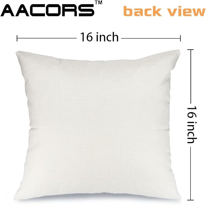 AACORS Christmas Pillow Covers 16X16 Set of 2,Watercolor Christmas Tree Stars Decoration Holiday Farmhouse Winter Pillow Case for Sofa Couch Decor(Blue) AA608-16-2
