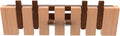 Wall Mounted Piano Key Hanger | Flip Style Hook | Entrance Wall Art Hook, Made of Oak Wood (3 Times Painted, 4 Times Polished) (Walnut-Beech, 6Hooks)