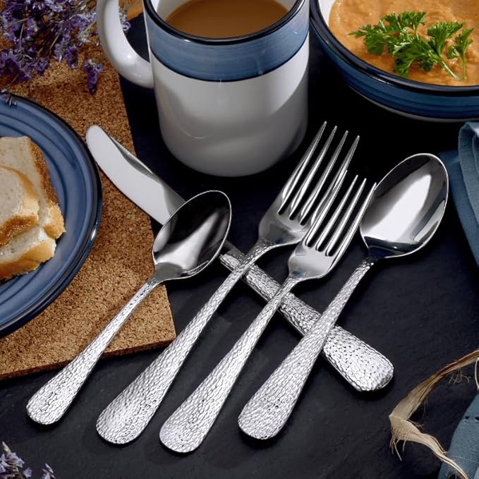 Liberty Tabletop Providence 65 Piece Flatware Set for 12 Silverware Made in USA