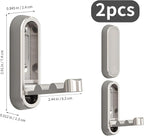 2Pcs Foldable Wall Hooks, Zinc Alloy Folding Hook Silver, Heavy Duty Folding Coat Hooks Wall Mounted for Hanging Coat Towels Bags Keys (Silver, 2 Pack)