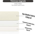 Inhousolu Boho Farmhouse Shower Curtain with Fabric Liner Set, Faux Linen Textured, 14 Metal Hooks Luxury Weighted Hem, Washable Wrinkle Free Bath Curtain for Hotel Bathroom 72" W x 72" L Ivory