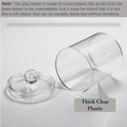 WEISHI 6 Pack Qtip Holder Dispenser -Cotton Ball, Swab, Round Pads, Floss , Small Clear Plastic Apothecary Jar Containers with Lids for Bathroom Storage and Organization, Vanity Organizer