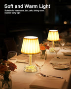 2 Pack Rechargeable Cordless Table Lamps for Restaurant Dining Table, 5200mAh Small Battery Operated Lamp, Portable Dimmable Touch Bedside Night Light for Bedroom Kitchen Bathroom Patio