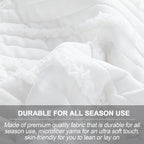 BOSOWOS Queen Size Pillow Shams Set of 2, Ultra Soft Breathable 20 x 30 Inches Pillow Case Envelope Closure, Microfiber Farmhouse Bed Pillowcases for Easy Care, White