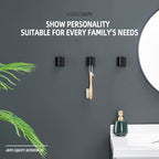 KOKOSIRI Robe Hook Bathroom Towel Coat Hooks Matte Black for Bath Kitchen Wall 3 Pack Stainless Steel B1013BK-P3