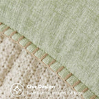 MIULEE Pack of 2 Couch Throw Pillow Covers 24x24 Inch Light Green Farmhouse Decorative Pillow Covers with Stitched Edge Soft Chenille Solid Dyed Spring Pillow Covers for Sofa Bed Living Room