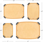 Elihome Essential Series Cutting Board for Kitchen- Natural Wood Fiber Composite, Dishwasher Safe, Eco-Friendly, Juice Grooves, Non-slip Feet, Non-Porous, Reversible, BPA Free, Large- 14" x 10")